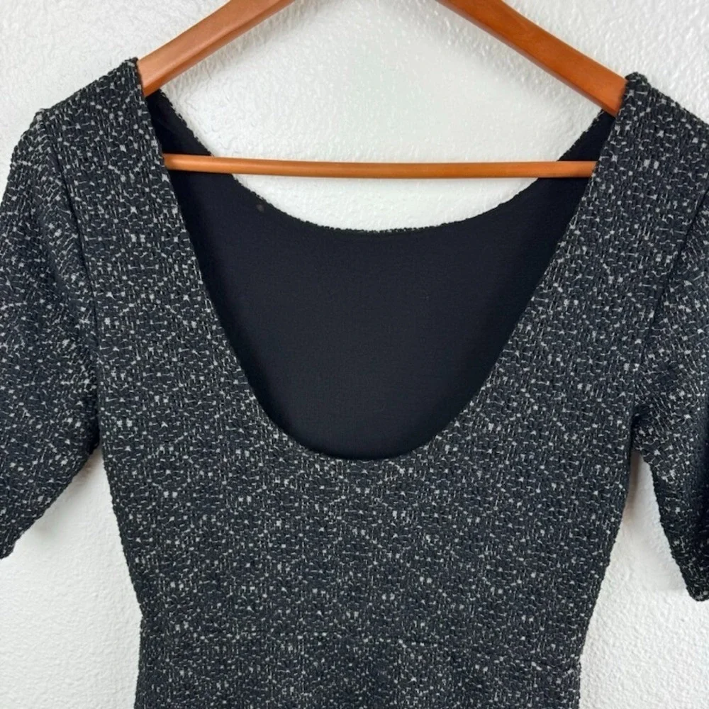 Free‎ People Dress Medium Black Lady Pucker Scoop Back BodyCon Mini Dress M